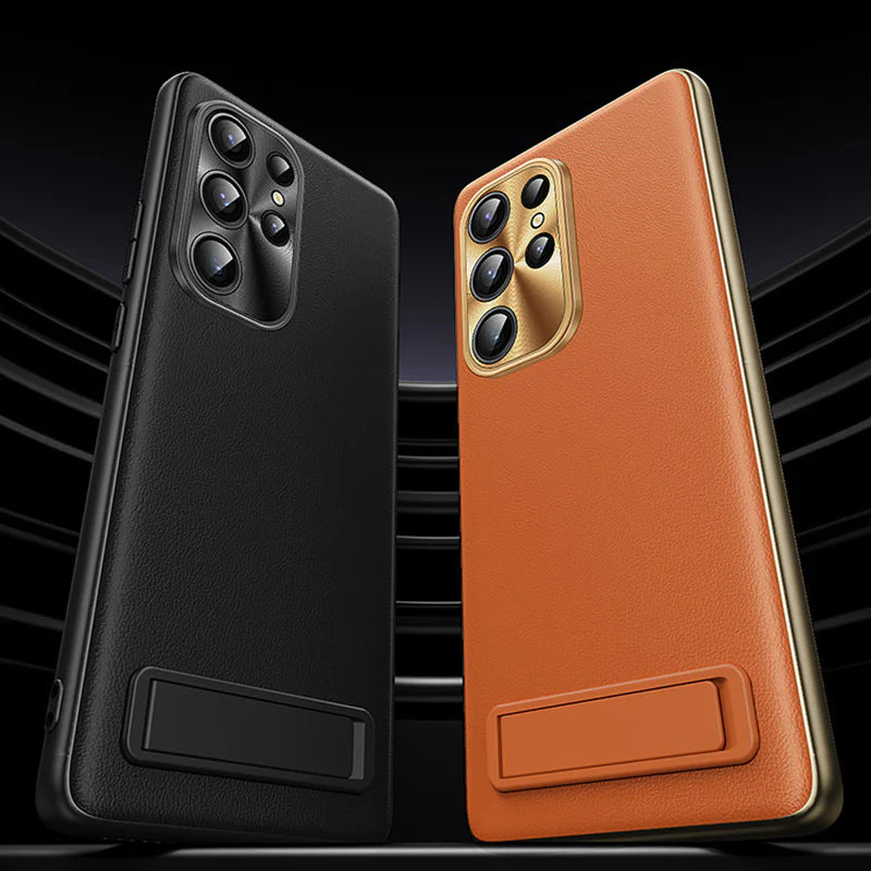 Samsung Series Leather Case with Concealed Stand for Sleek, Hands-Free Use