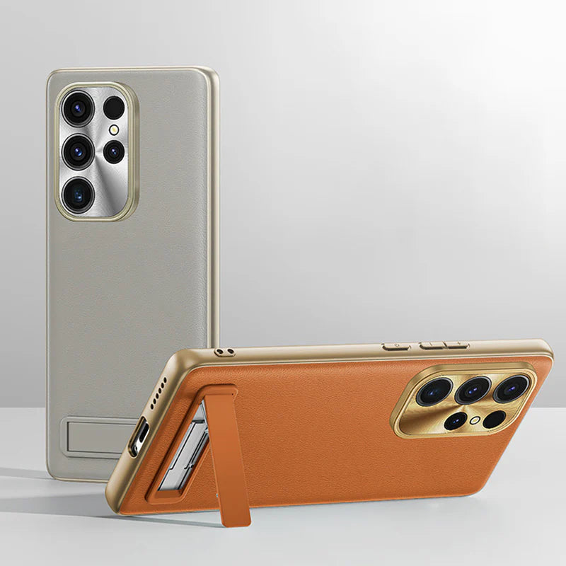Samsung Series Leather Case with Concealed Stand for Sleek, Hands-Free Use