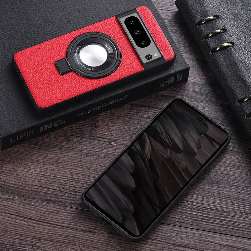 Hidden Stand MagSafe Leather Case - Google Pixel