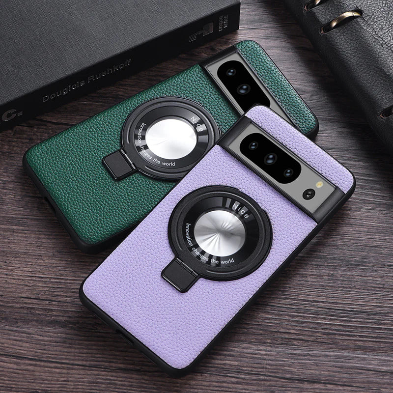 Hidden Stand MagSafe Leather Case - Google Pixel