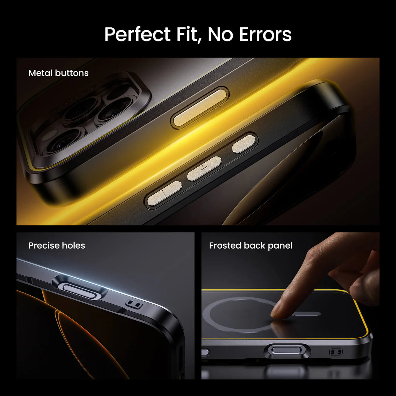 Sleek Matte Metal Lens Shield Case - iPhone