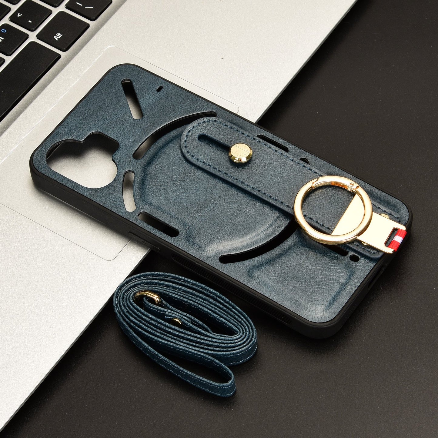 Deluxe Leather Anti-Slip Wrist Strap Case - Nothing