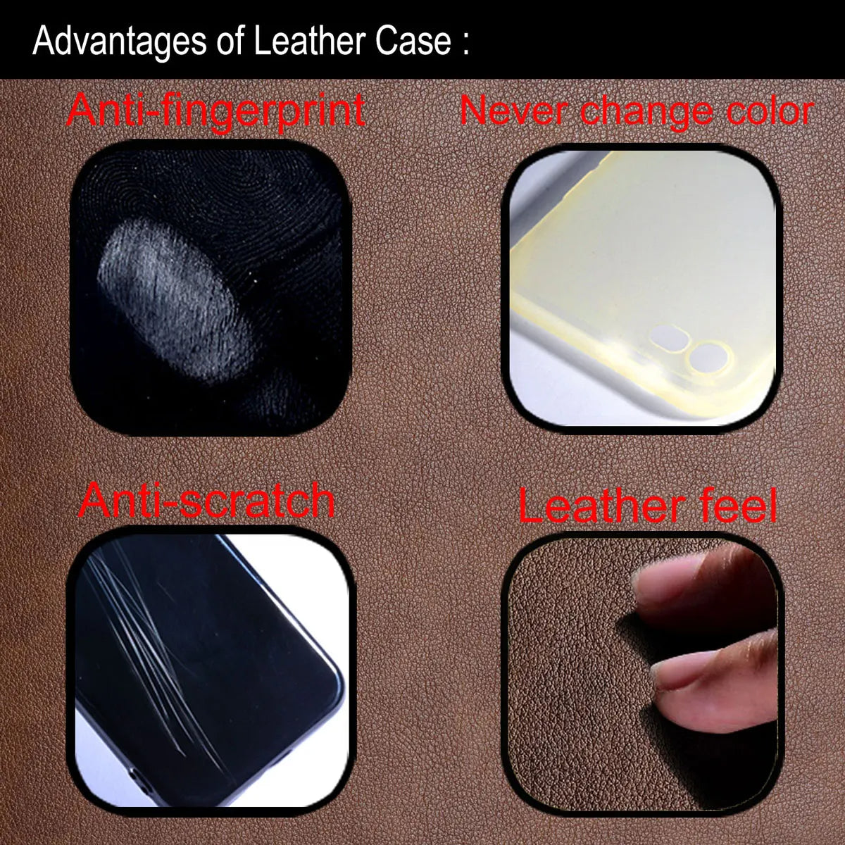 Shockproof Slim Leather Back Case - OnePlus