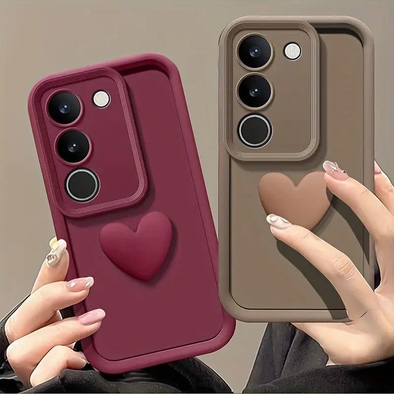 3D Love Heart Frosted Case - Samsung