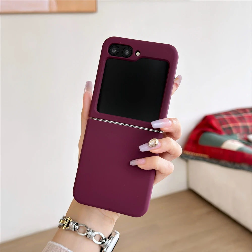 Galaxy Z Flip Series Soft Silicone Matte Shockproof Case