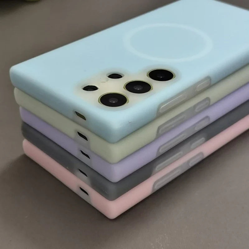 Flexible Pastel Shockproof Magsafe Case - Samsung