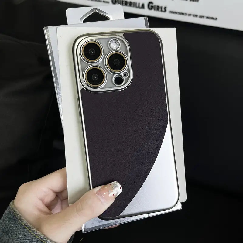 Glinting Matte Touch Leather Case - iPhone