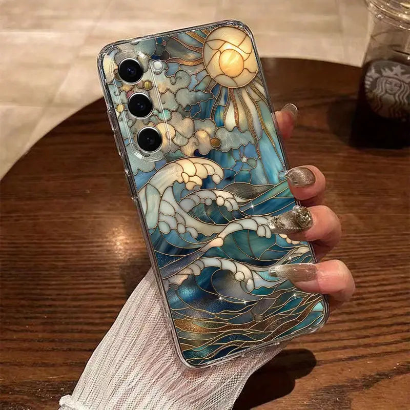 Ocean Sun Stained Glass Phone Case - Samsung