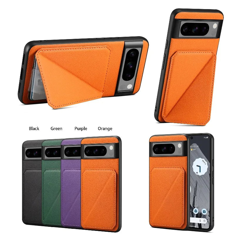 Sleek Card Insert Leather Magnetic Case - Google