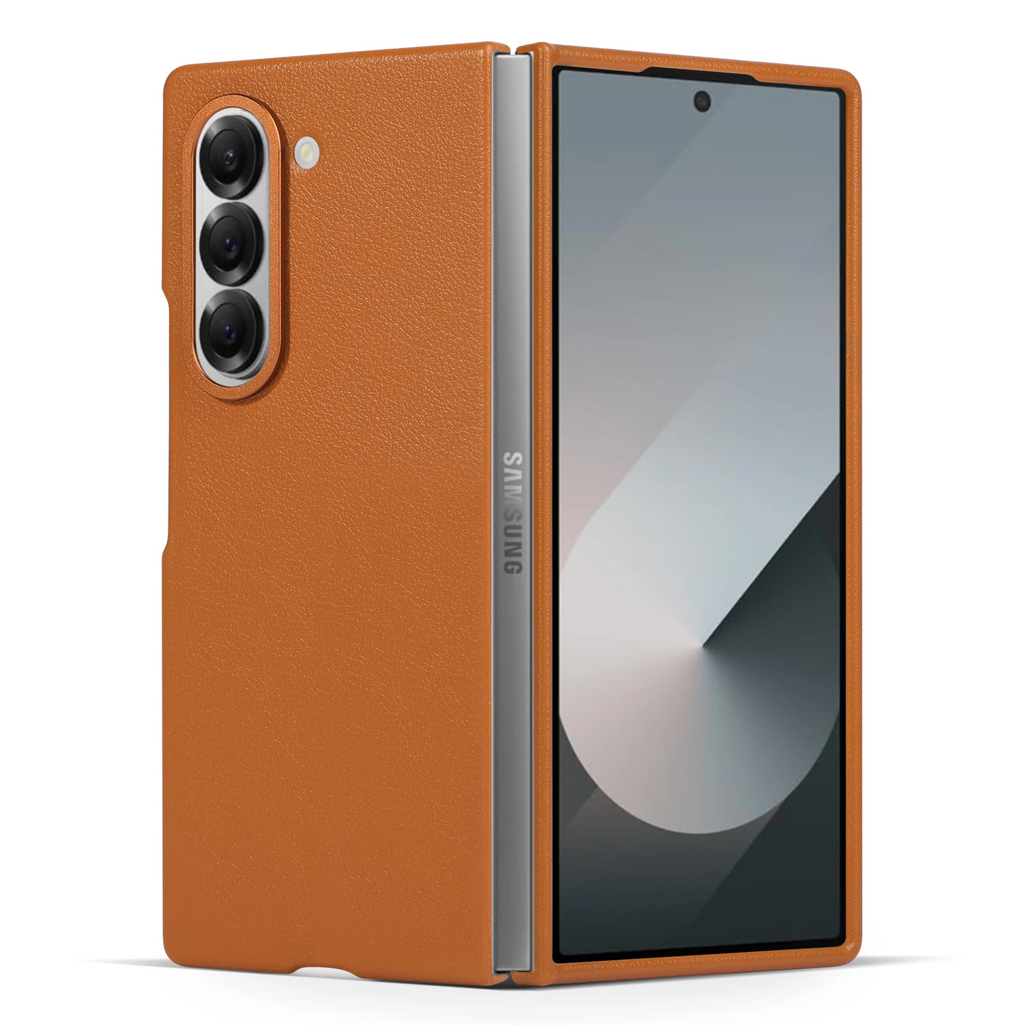 Galaxy Z Fold6 Leather Lambskin Hard PC Case