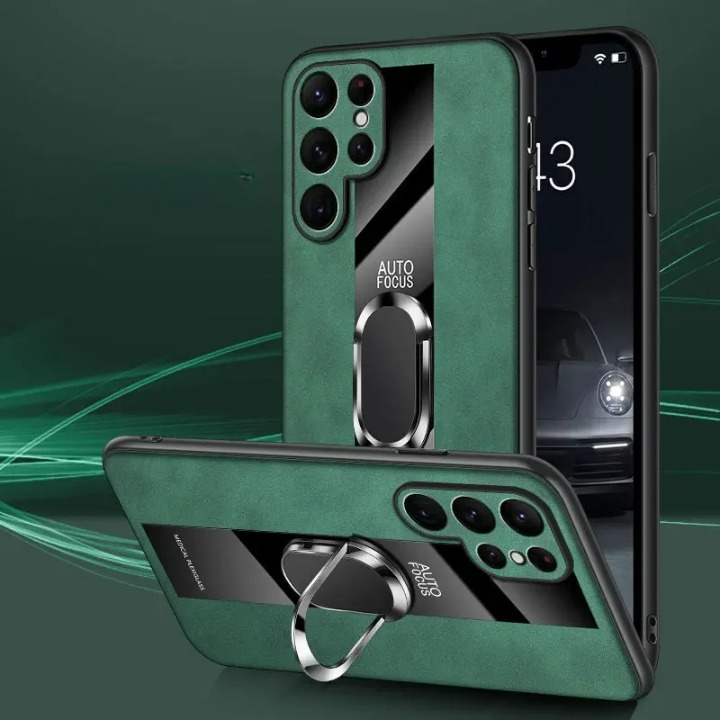 PlexiGuard Leather Ring Holder Case - Samsung