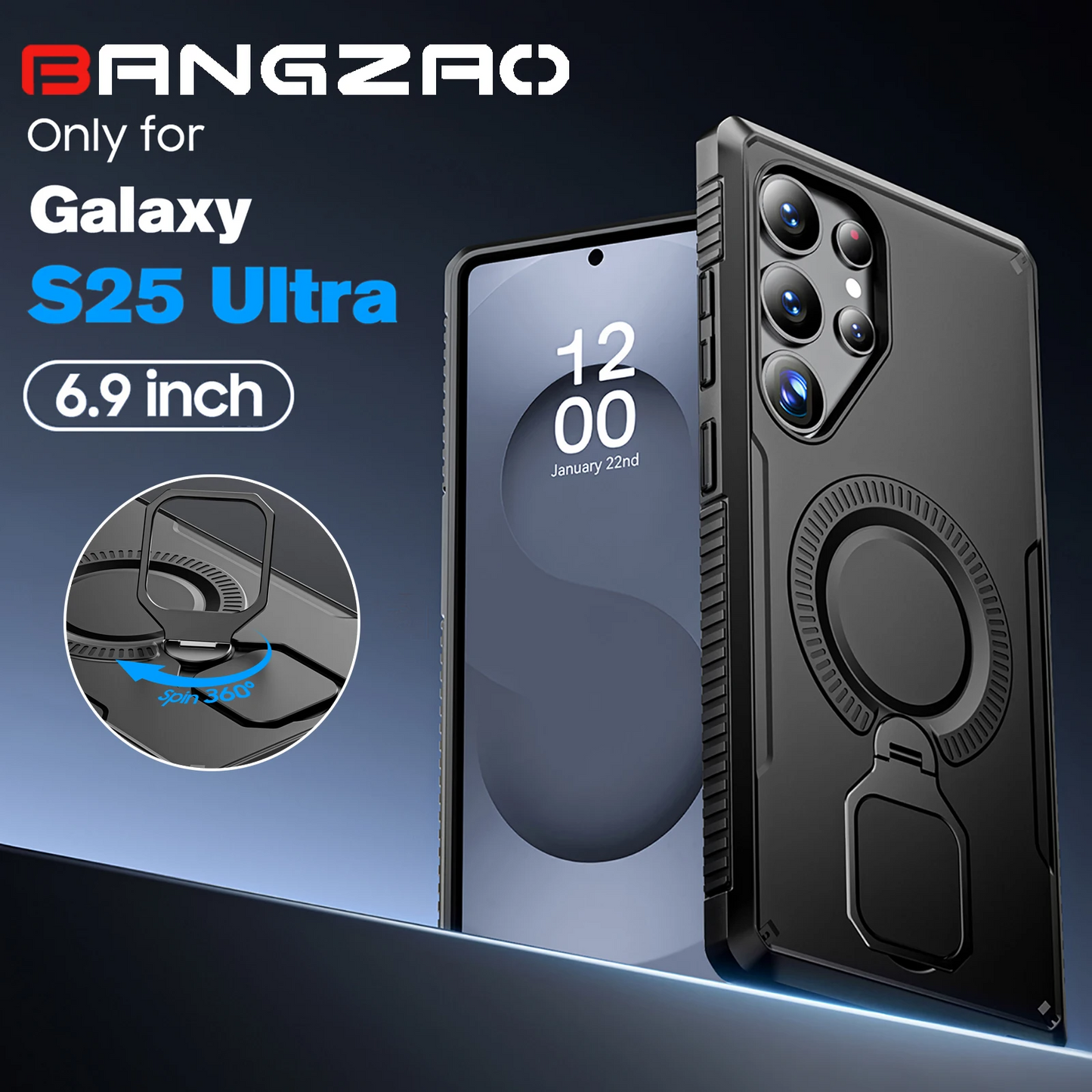 Armored Anti-Fall Rotating Ring Camera Protection Case - Samsung