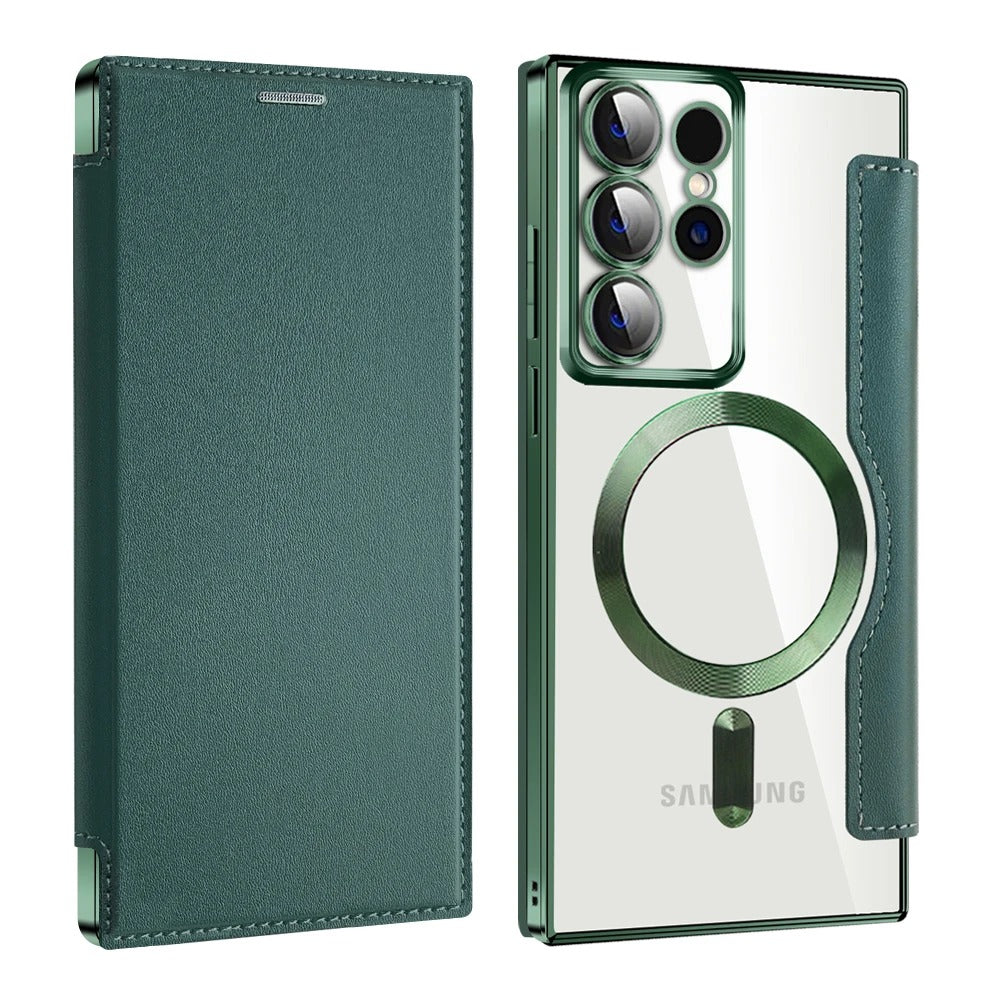 Magnetic Magsafe Genuine Leather Flip Case - Oppo