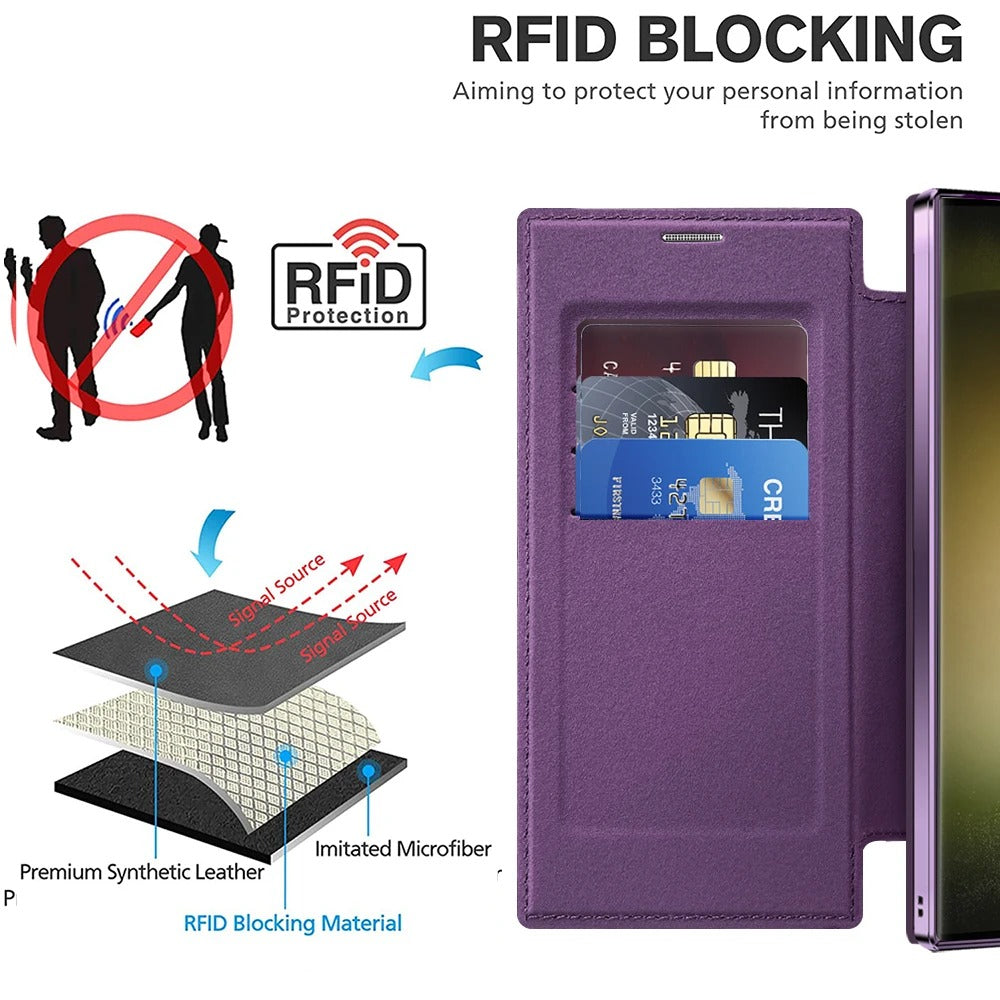 Magnetic Magsafe Genuine Leather Flip Case - Oppo