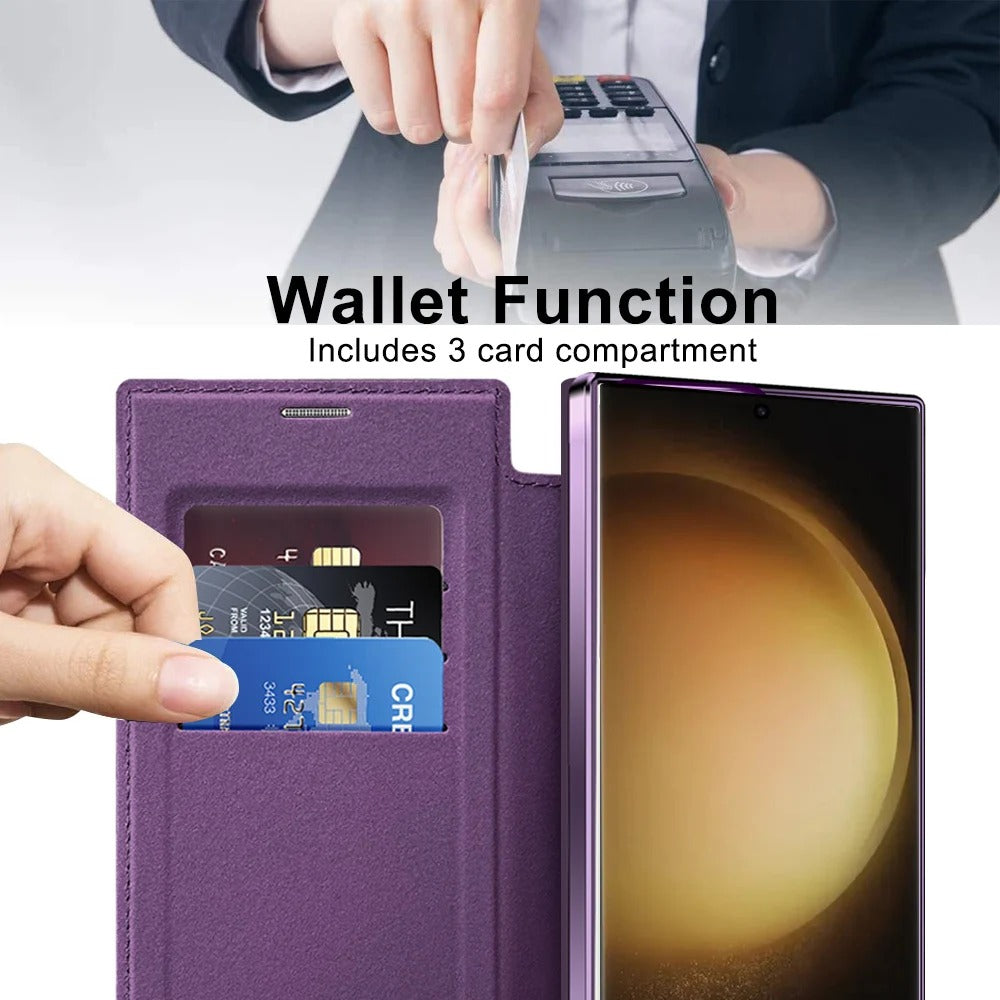 Magnetic Magsafe Genuine Leather Flip Case - Oppo
