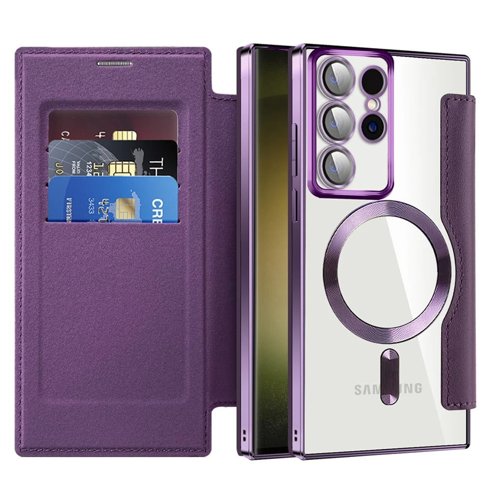 Magnetic Magsafe Genuine Leather Flip Case - Oppo