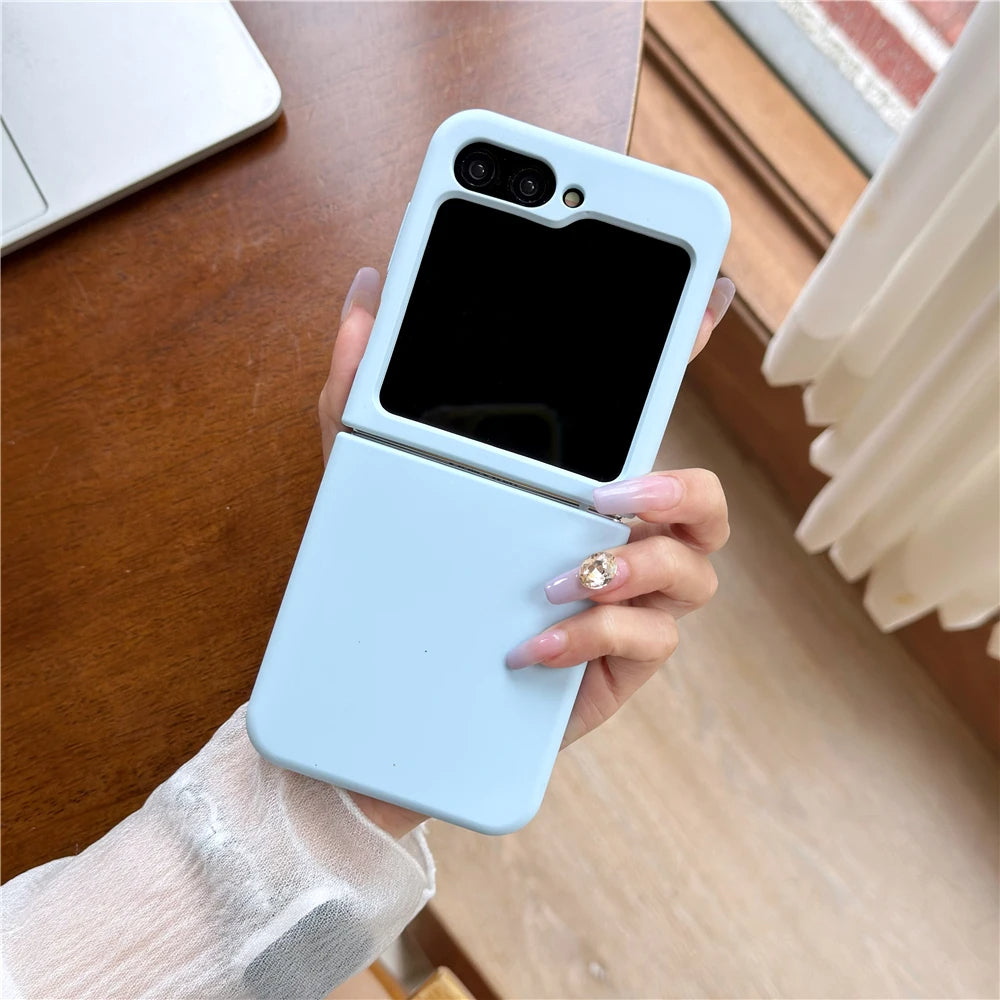 Galaxy Z Flip Series Soft Silicone Matte Shockproof Case