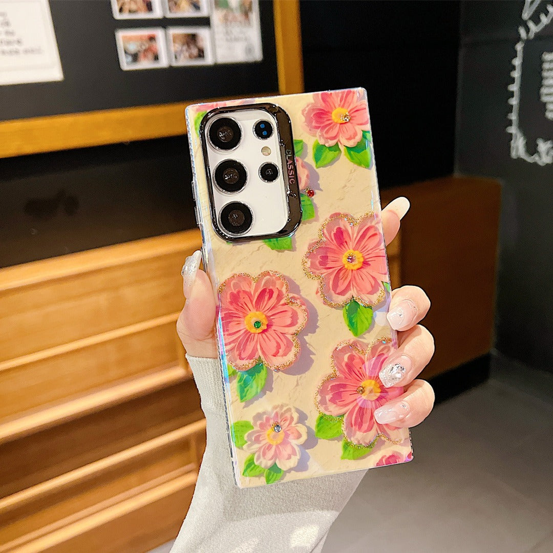 Shining Floral Oil Painting Case - Samsung