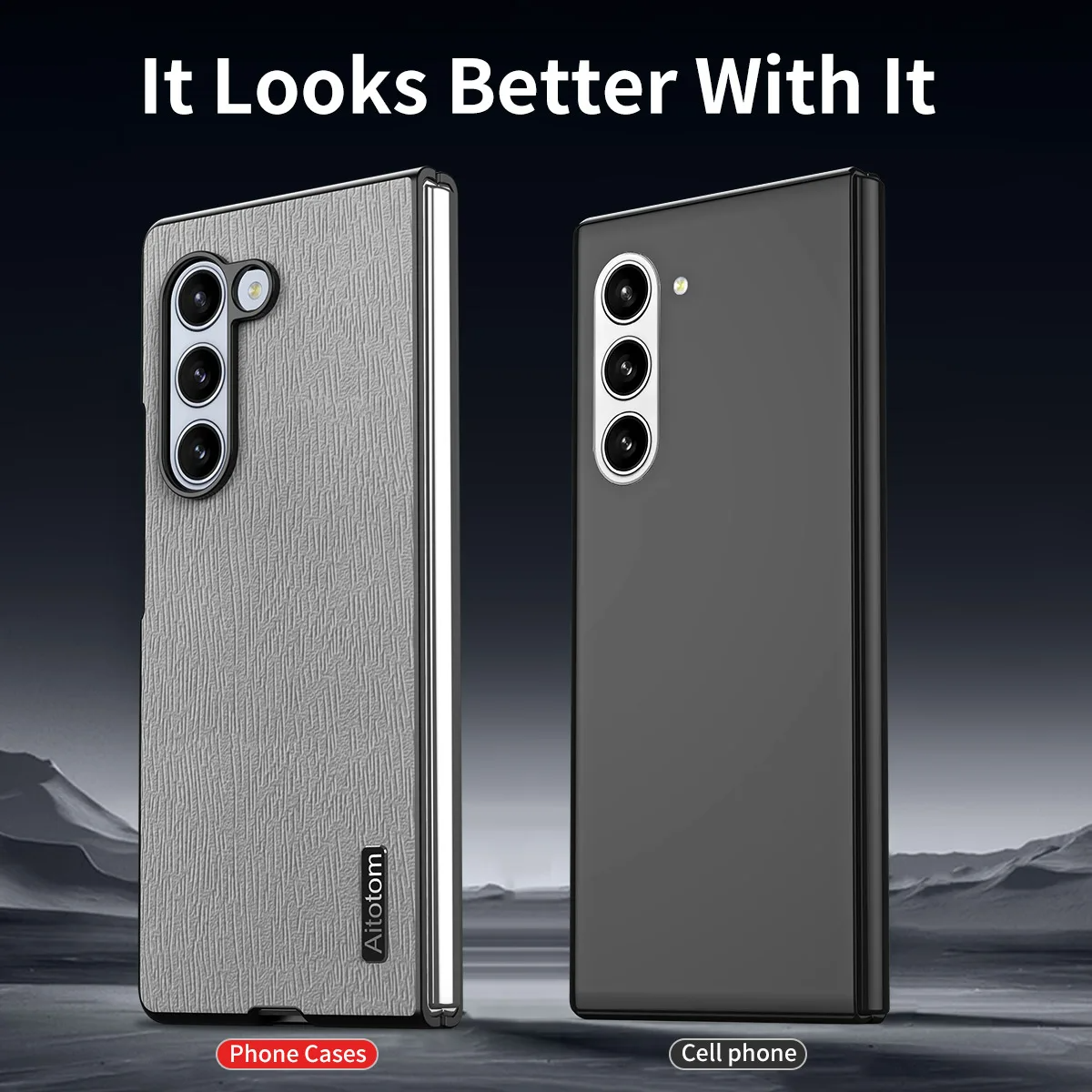 Galaxy Z Fold6 - Tree Texture Business Foldable Back Cover