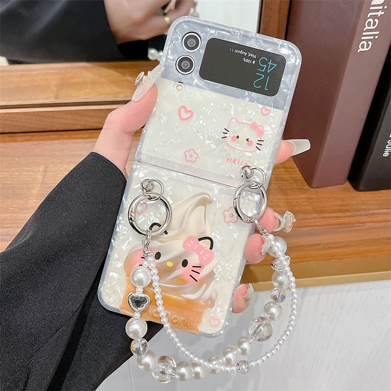 Adorable Ice Cream Anime Case with Bracelet - Samsung