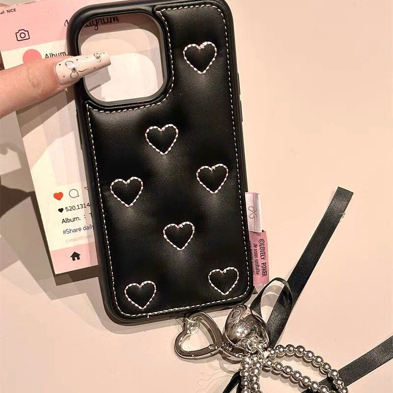 Black Quilted Leather Star Case