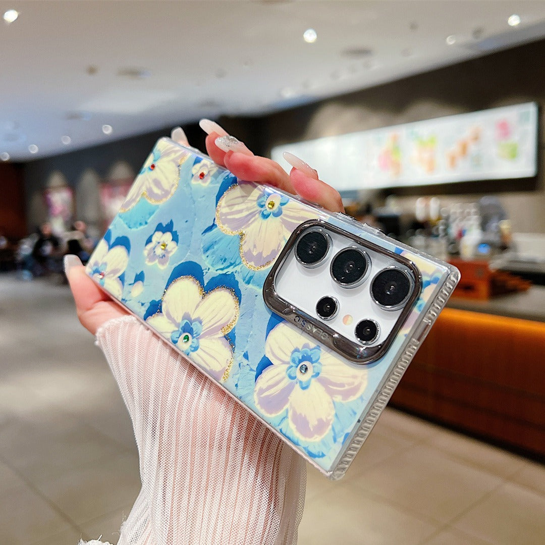 Shining Floral Oil Painting Case - Samsung