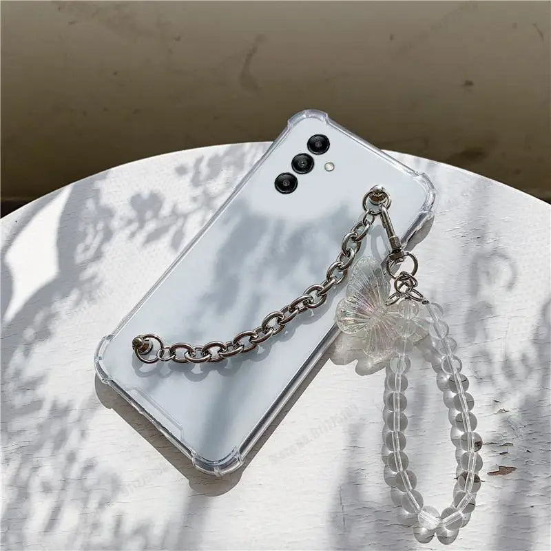 3D Crystal Butterfly Bracelet Chain - Samsung