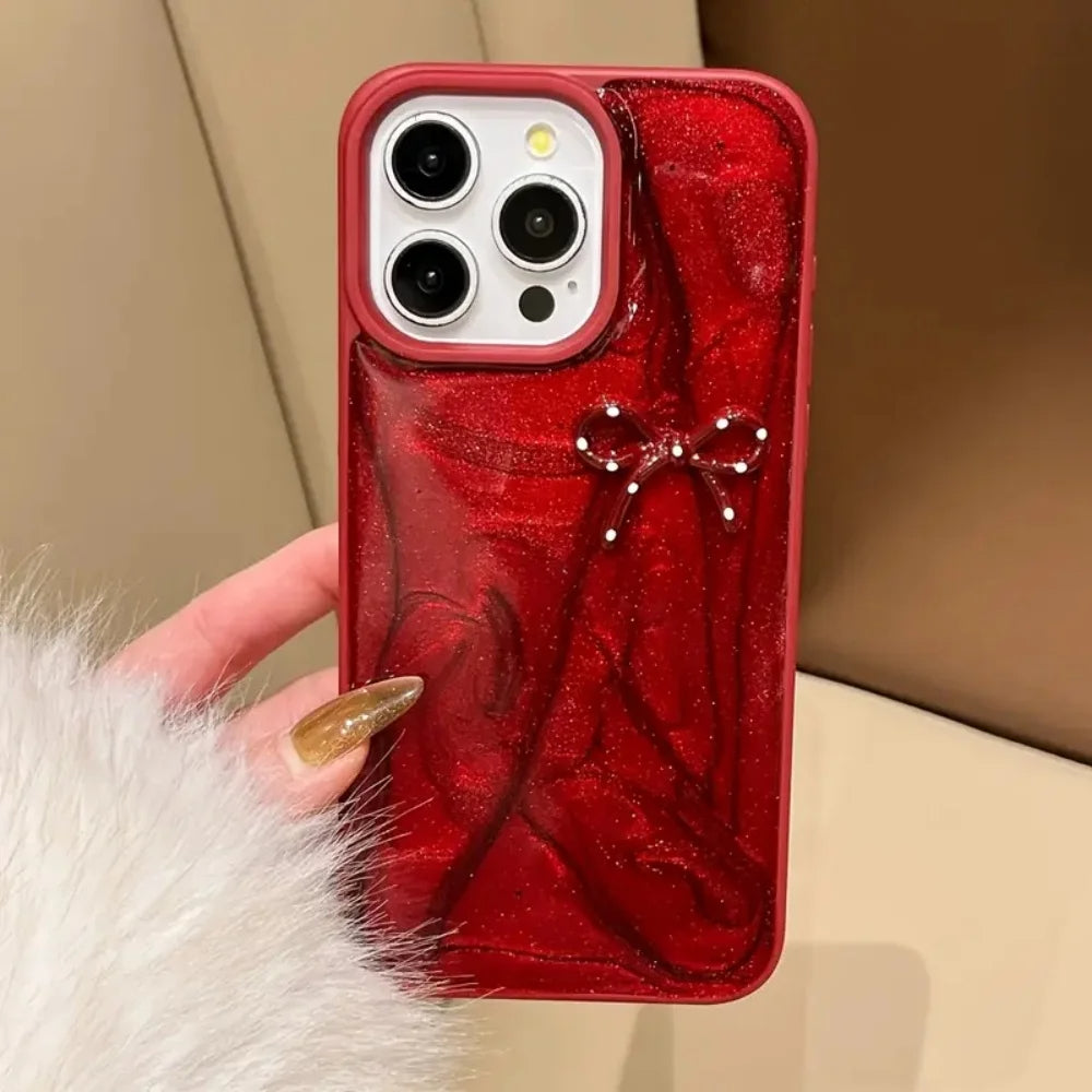 Shiny Glitter Bow Luxe Case
