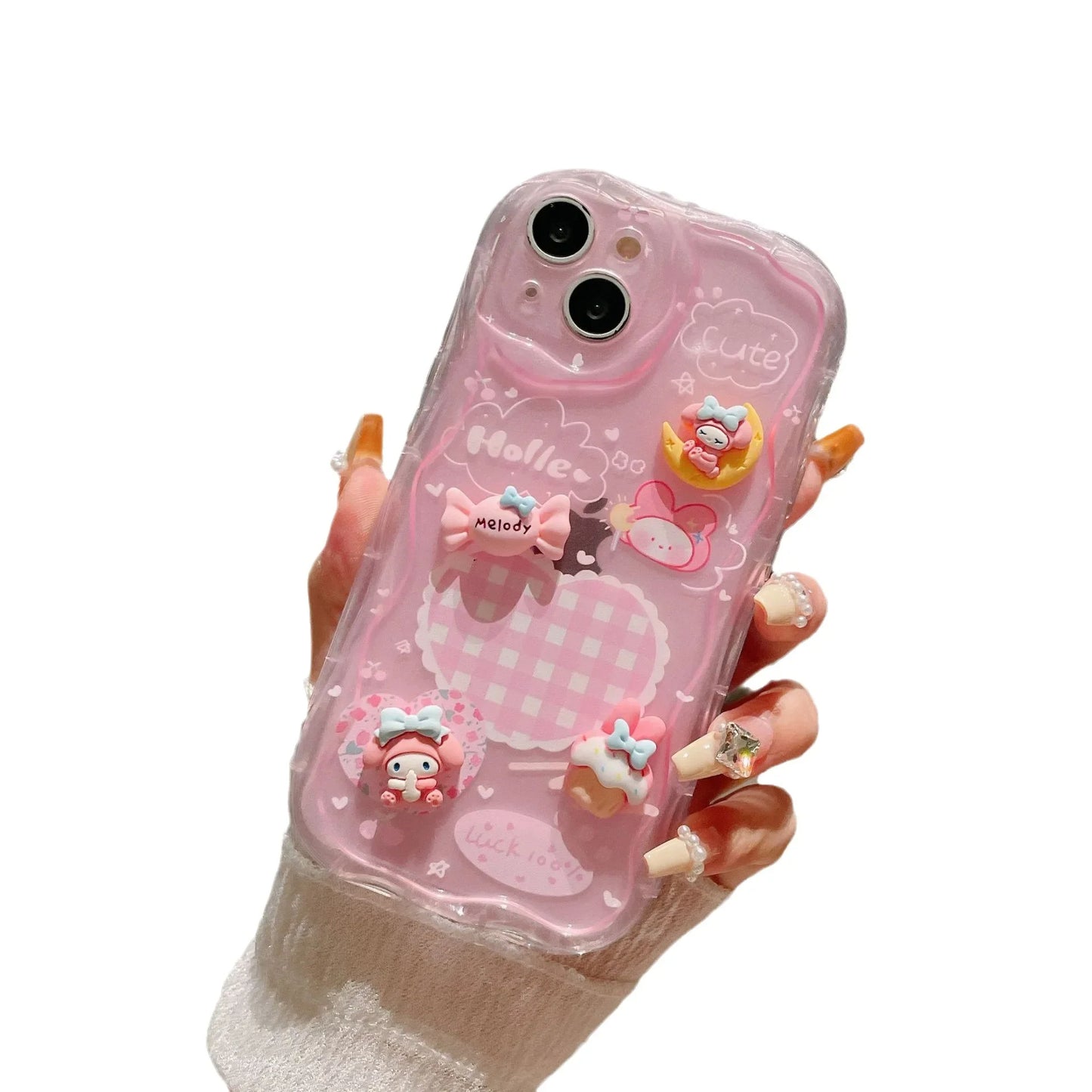 Chic Kawaii Cartoon Case With Lanyard