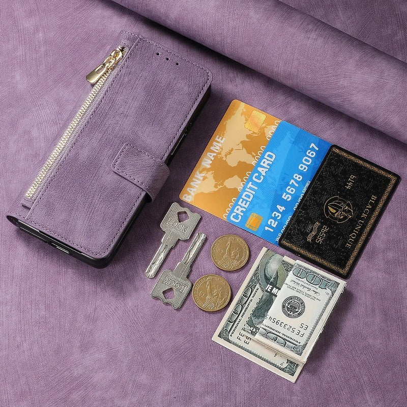 Galaxy Z Fold 5 Premium Magnetic Essentials Leather Wallet Case