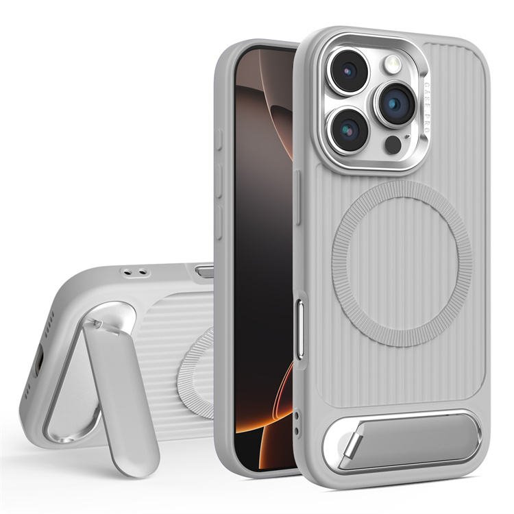 Sleek Grooved Magsafe Kickstand Case - iPhone