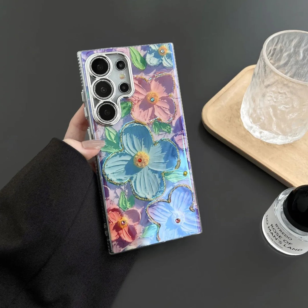 Floral Brilliance Wrist Strap Case - Samsung