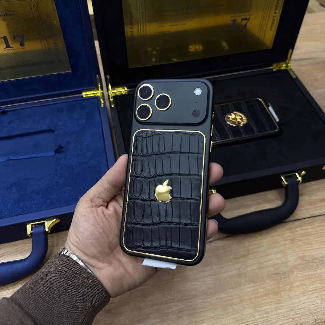 Sovereign Goldline Croc Edition Leather Case