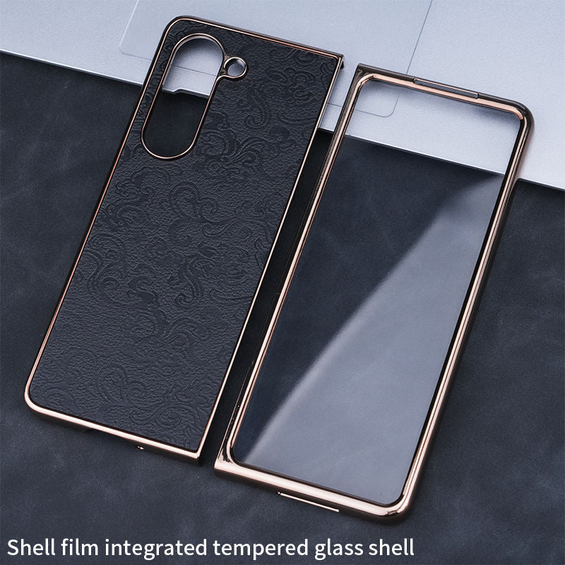 Galaxy Z Fold6 Majestic Dragon Grain Leather Case