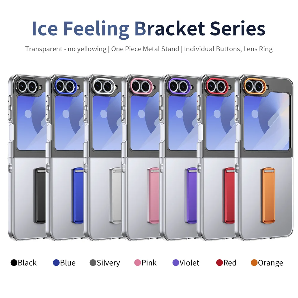 Galaxy Z Flip6 Crystal Armor Case with Kickstand