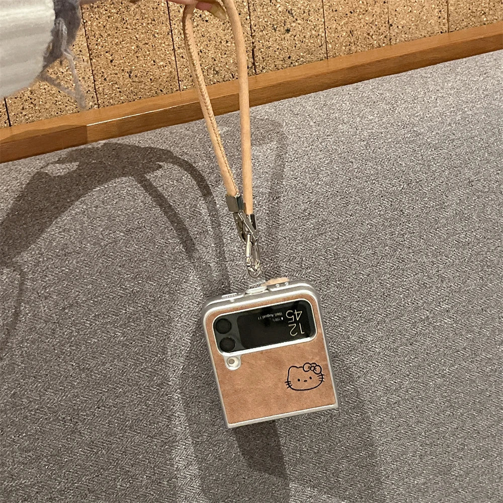 Elegant Hello Kitty Case with Pom-Pom - Samsung