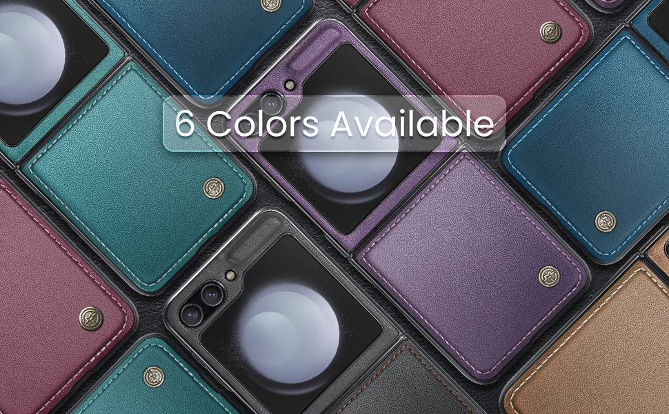 Galaxy Z Flip6 - Luxury Business Leather Camera Protector Case