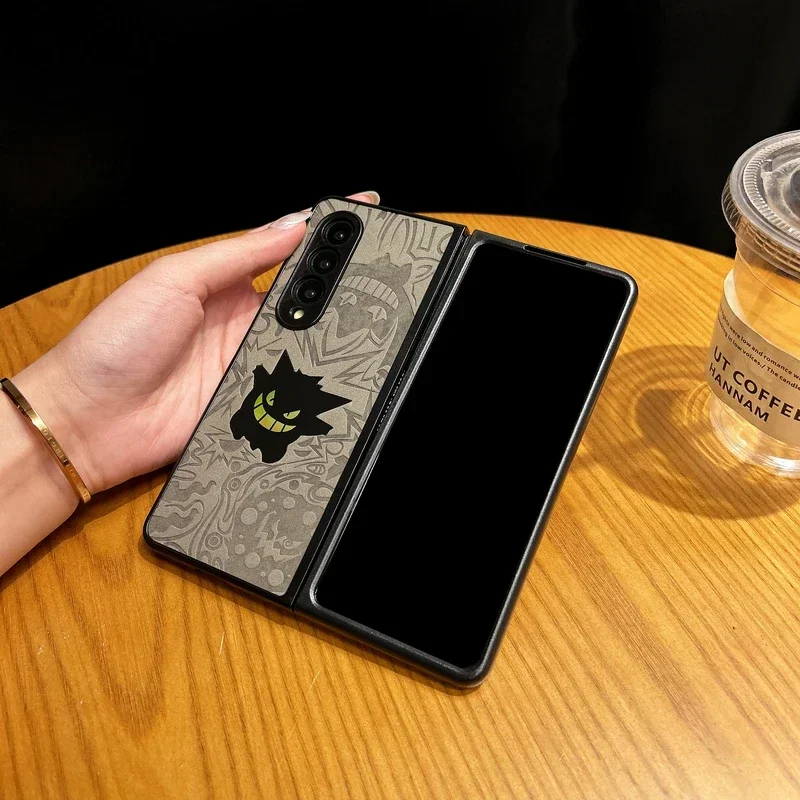 Galaxy Z Fold Series Artistic Anime Leather Emboss Case - Samsung