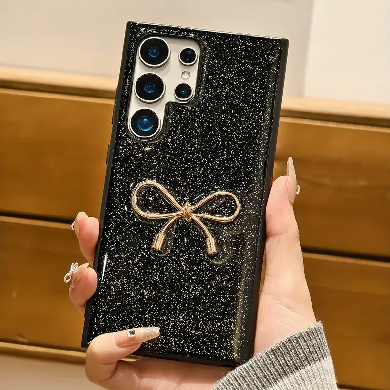 3D Bow Shiny Protective Phone Case - Samsung