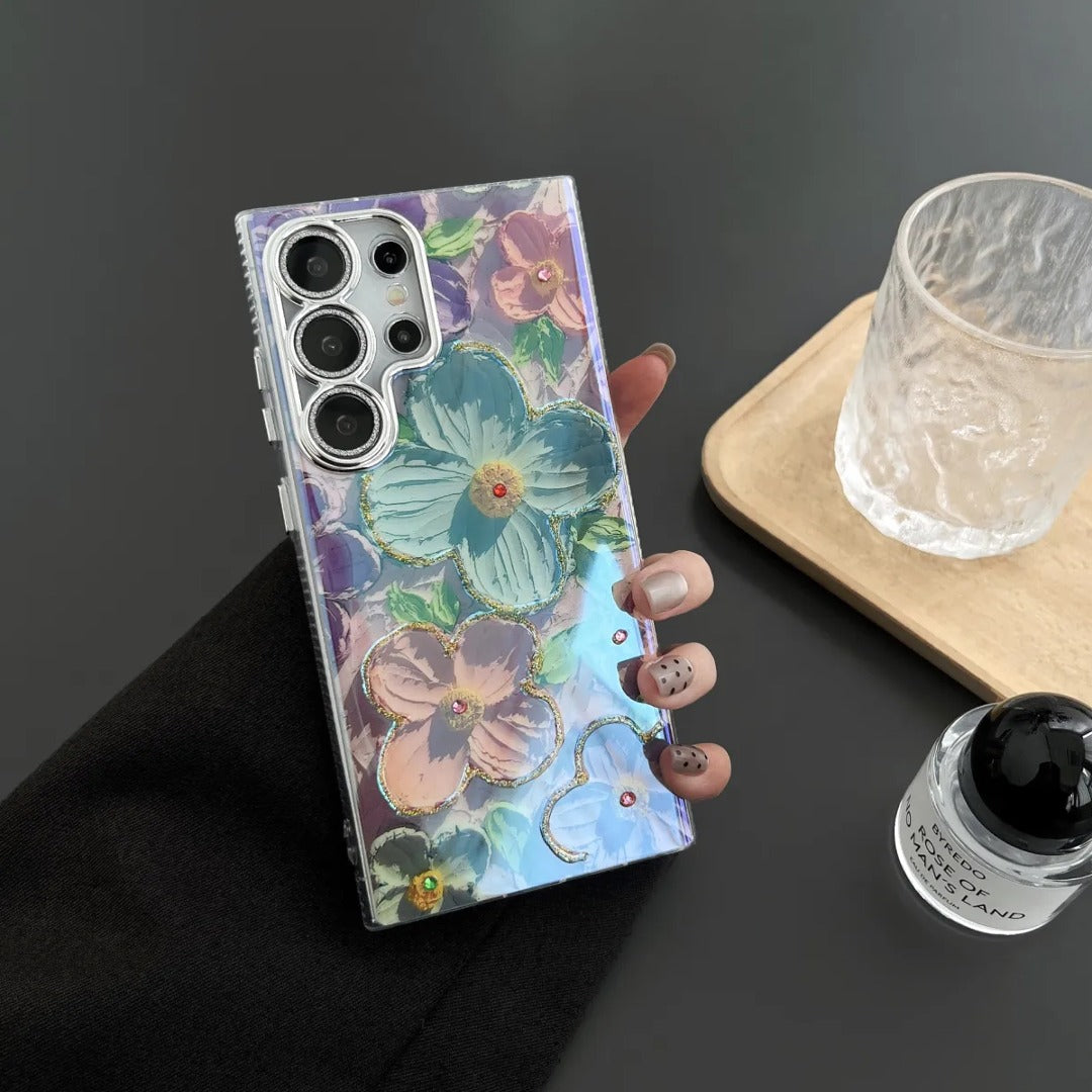 Floral Brilliance Wrist Strap Case - Samsung