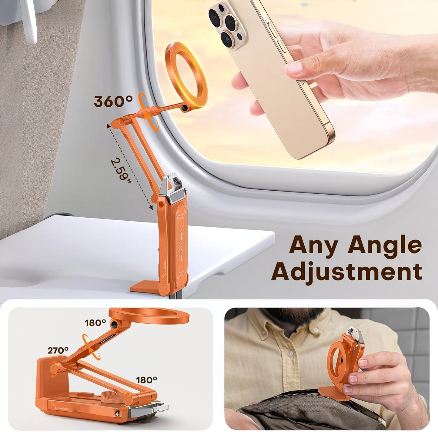 MagLock Magnetic Foldable Phone Stand