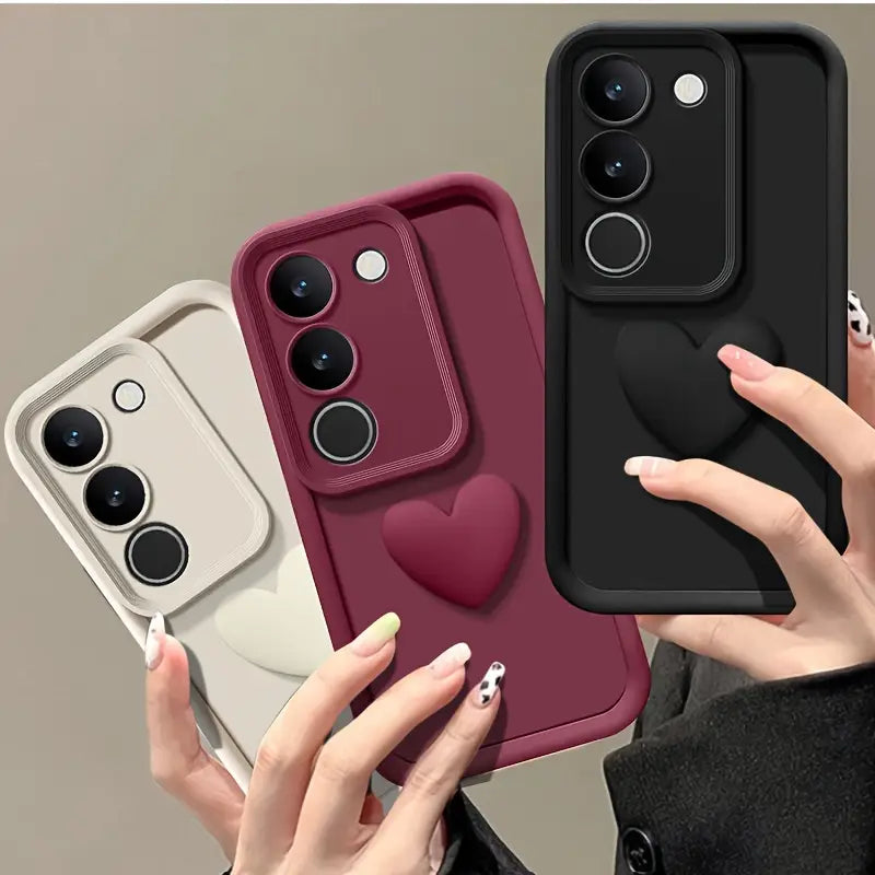 3D Love Heart Frosted Case - Samsung