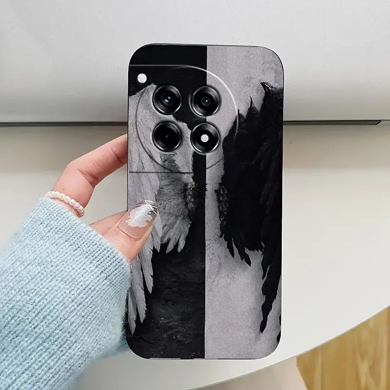 Artistic Black & White Winged Case - OnePlus