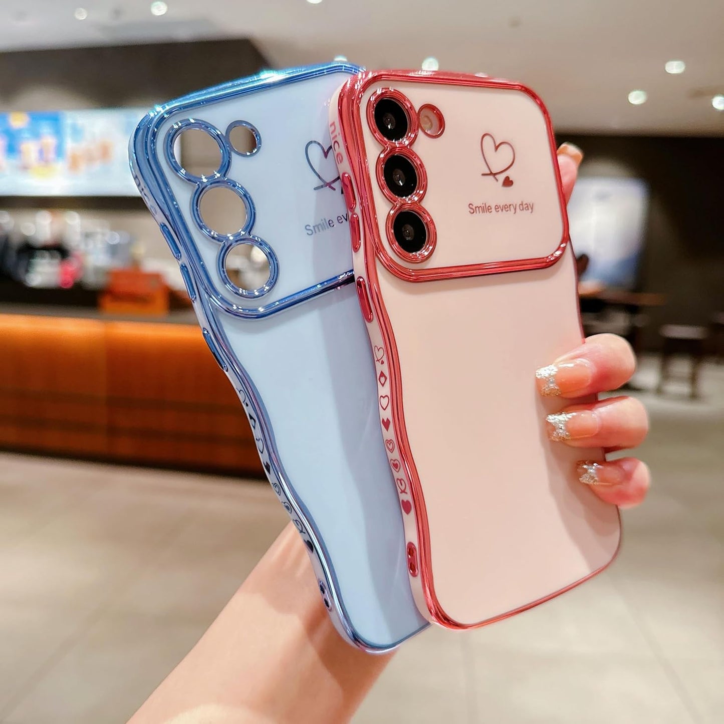 Charming Heart Wave Frame Case - Samsung