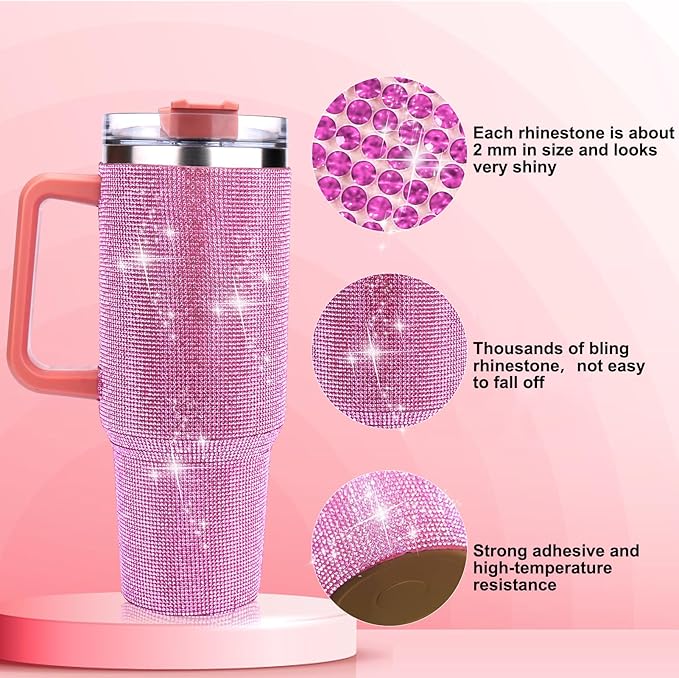 Luxe Insulated Tumbler with Rhinestone Accents