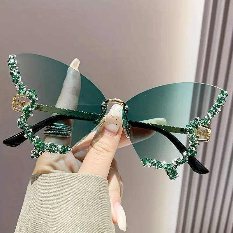 Crystal Butterfly Wings Sunglasses