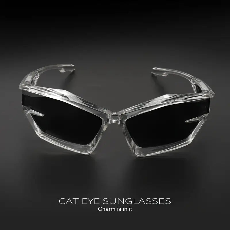 Sleek Crystal Cat-Eye Sunglasses