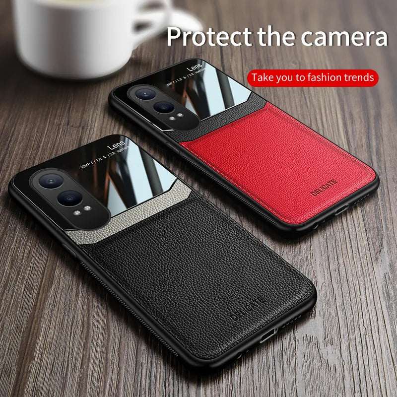 OnePlus Nord CE 4 Lite Mirror Window Leather Case
