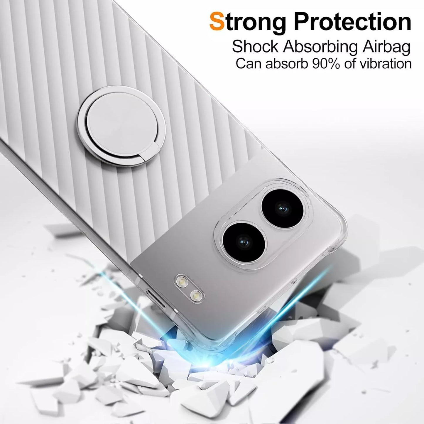 OnePlus Nord 4 Transparent Ring Grip TPU Case