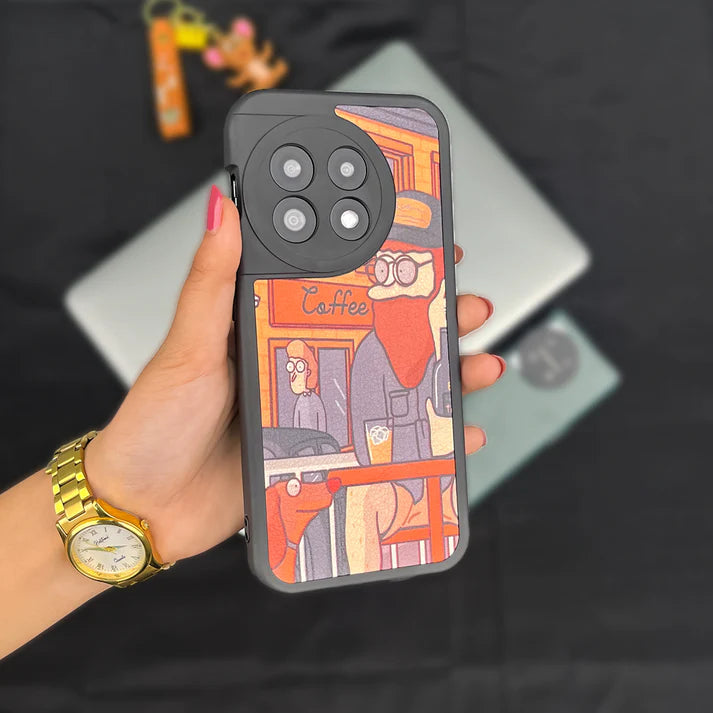 Artistic Coffee Break Cartoon Case - OnePlus